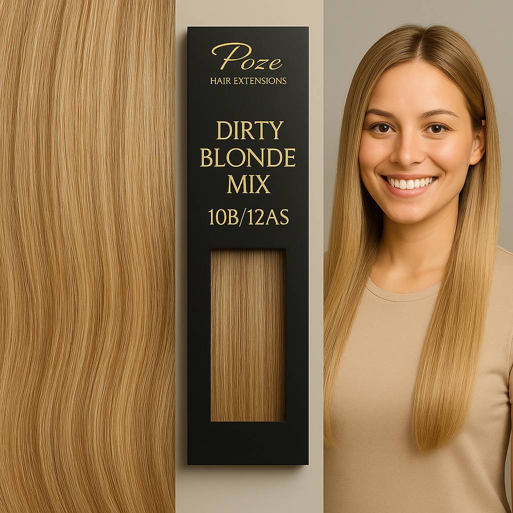 Poze Standard Wire & Clip Extensions - 10B/12AS Dirty Blonde Mix
