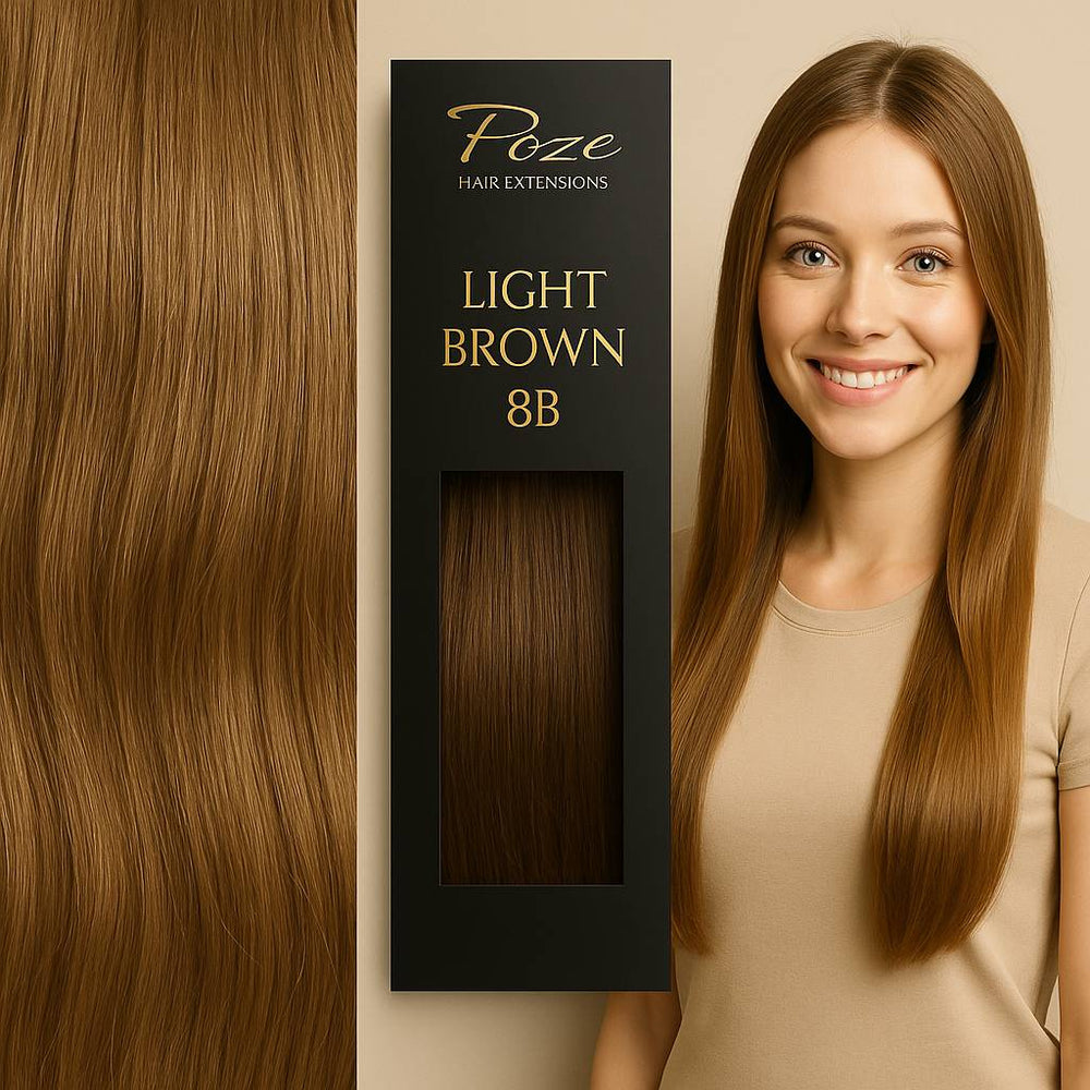 Tape On Löshår Premium - 8B Light Brown