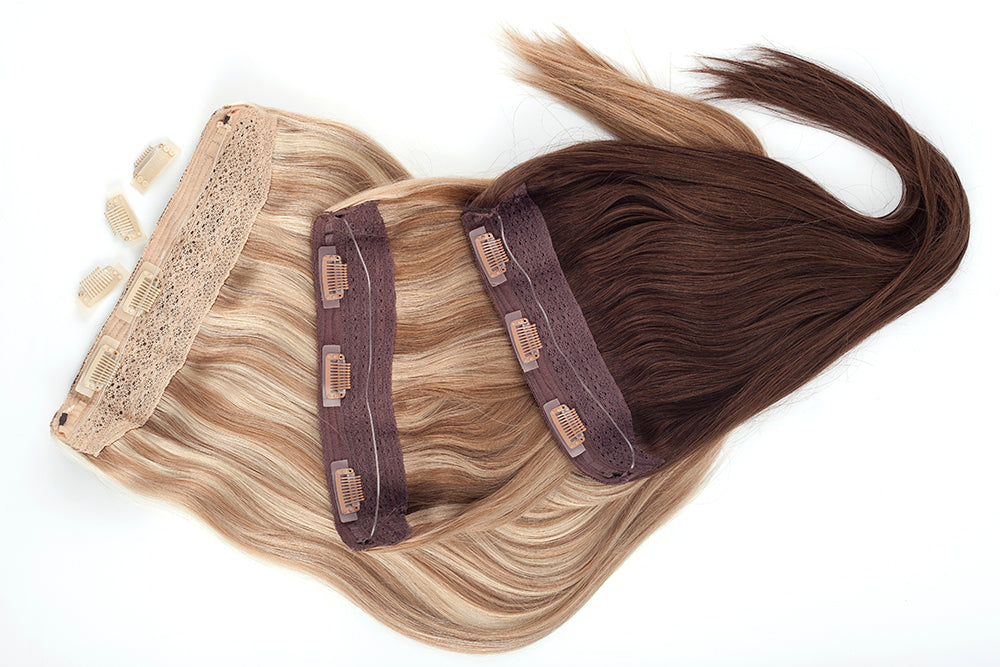 Poze Standard Wire & Clip Extensions - 4B Chocolate Brown
