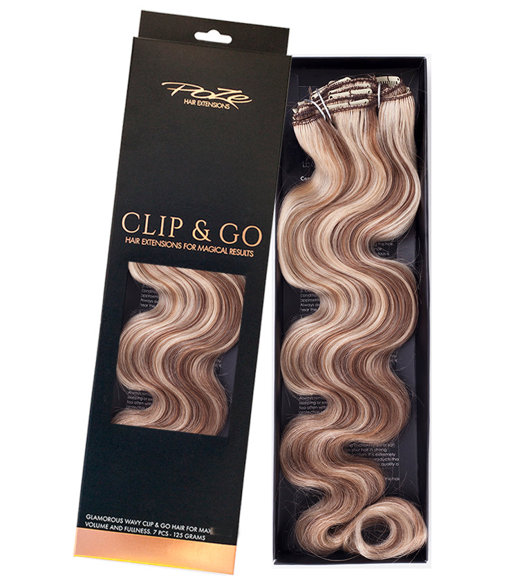 Poze Standard Wavy Clip & Go Hair Extensions - 8A/10NV Ash Mix