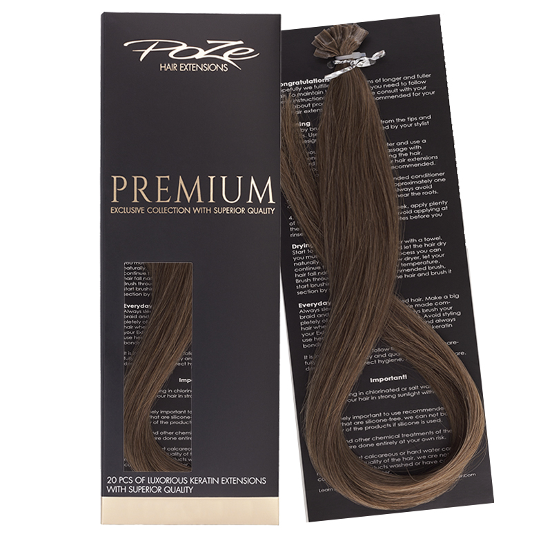 Poze Premium Keratin Extensions Cool Brown 7NV - 50cm