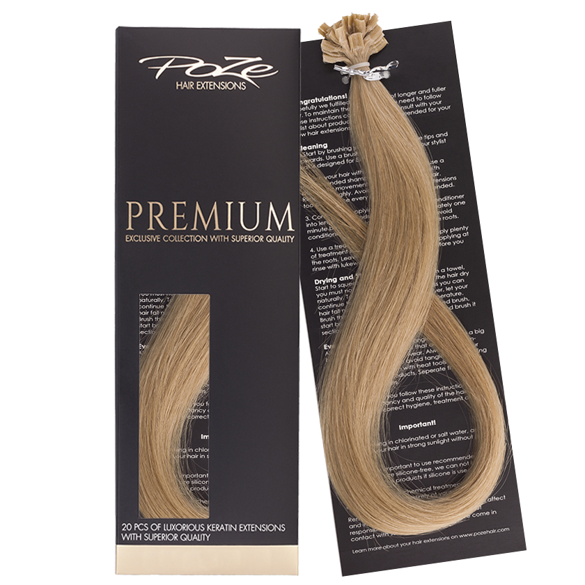 Poze Premium Keratin Extensions Natural Blonde 9N - 50cm