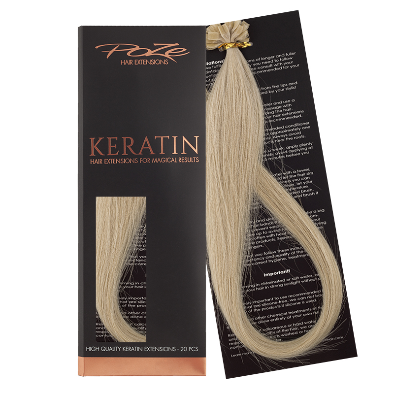 Poze Standard Keratin Extensions Ash Blonde 10NV - 50cm