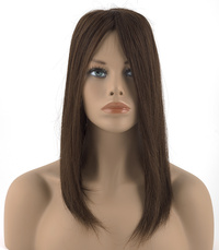 Poze Standard Äkta Löshår Top Piece - 60g Chocolate Brown 4B - 40cm