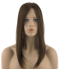 Poze Standard Äkta Löshår Top Piece - 60g Dark Espresso Brown 2B - 40cm