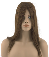 Poze Standard Äkta Löshår Top Piece - 60g Lovely Brown 6B - 40cm