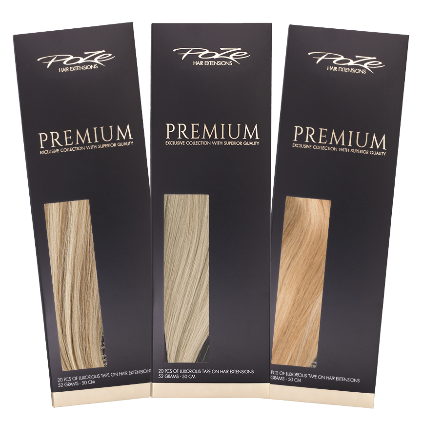 Poze Premium Seamless Tape On Extensions - 50g 9N Natural Blonde - 50cm