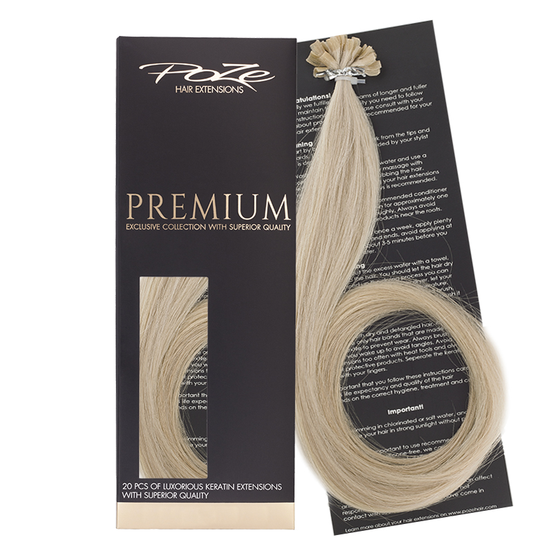 Poze Premium Keratin Extensions Sensation Blonde 10NV/10V - 60cm