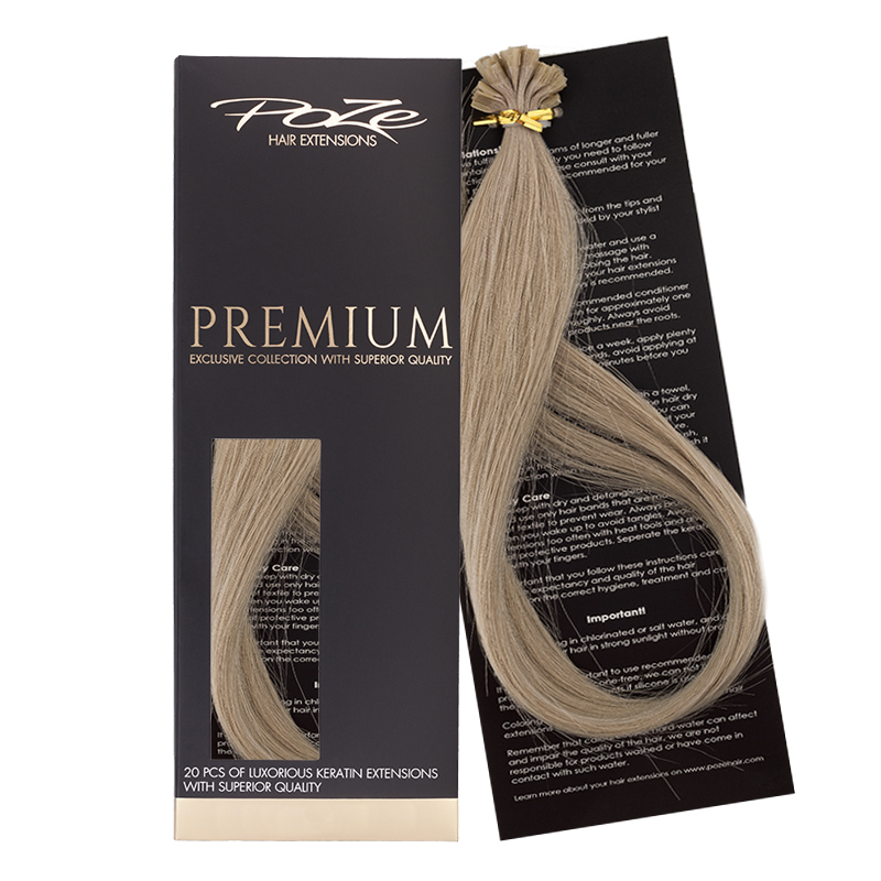 Poze Premium Keratin Extensions 10V Cool Blonde - 40cm