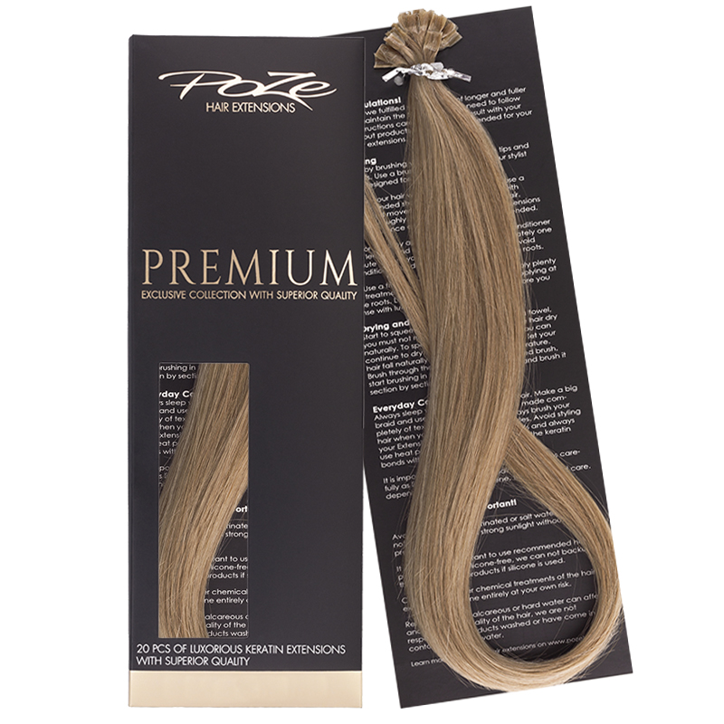 Poze Premium Keratin Extensions 10B Sand Blonde - 40cm