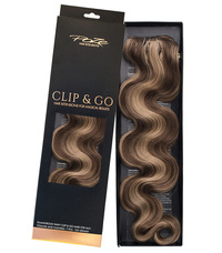 Poze Standard Vågigt Clip & Go Löshår - 125g Sandy Brown Mix 7BN/10B - 55cm