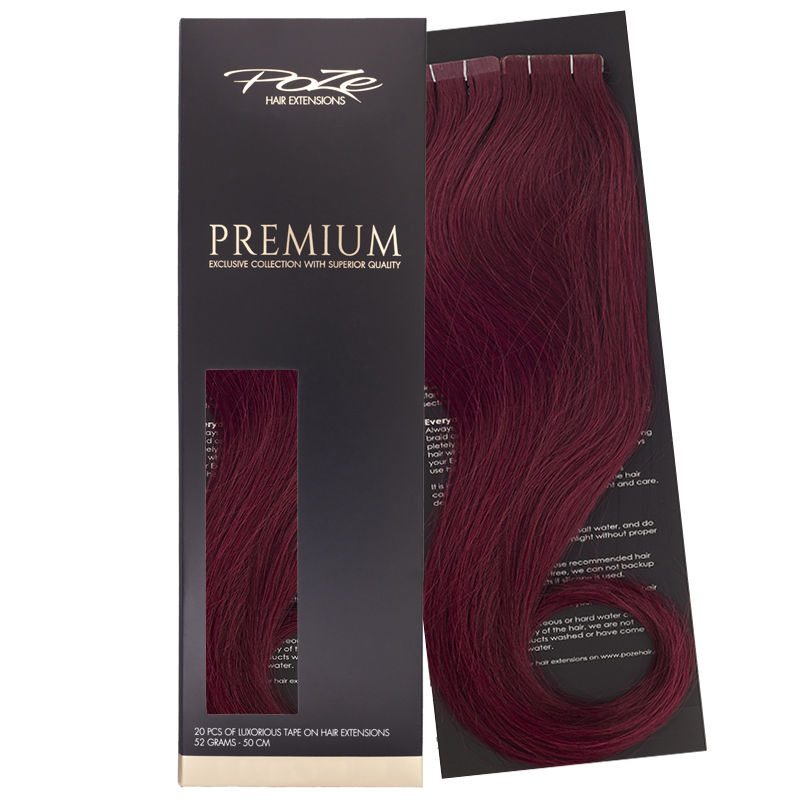 Poze Premium Tape On Extensions - 52g Red Passion 5RV - 50cm