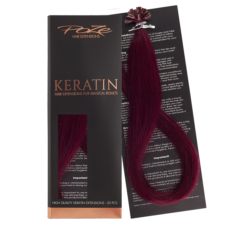 Poze Standard Keratin Extensions  Red Passion 5RV - 60cm