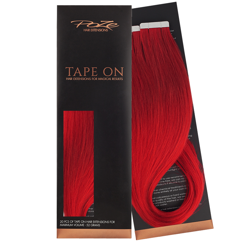 Poze Standard Tape On Extensions - 50g Bright Red 8R - 40cm