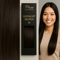 Poze Standard Tape On Extensions - 50g Midnight Brown 1B - 60cm