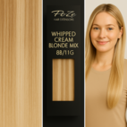 Poze Standard Äkta Löshår Clip & Go - 110g Whipped Cream Blonde 8B/11G - 50cm