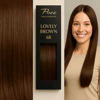 Poze Standard Keratin Extensions Lovely Brown 6B - 40cm - 17g