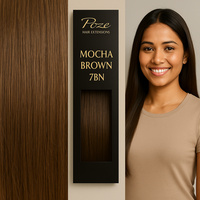 Poze Standard Keratin Extensions Mocha Brown 7BN - 50cm - 17g