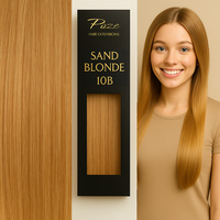 Poze Premium Keratin Extensions Sand Blonde 10B - 50cm - 17g