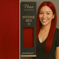 Poze Standard Tape On Extensions - 50g Intense Red 7R - 70cm