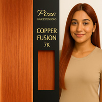 Poze Standard Keratin Extensions Copper Fusion 7K - 50cm - 50g