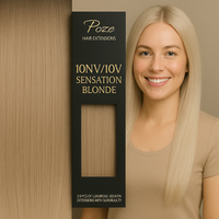 Poze Premium Keratin Extensions Sensation Blonde 10NV/10V - 50cm - 17g