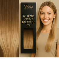 Poze Standard Äkta Löshår Clip & Go - 125g Whipped Creme Balayage T6 - 50cm