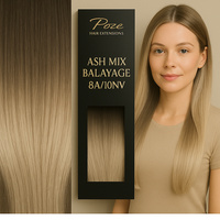 Poze Standard Keratin Extensions Ash Mix Balayage 8A/10NV - 40cm - 17g
