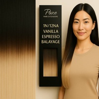 Poze Standard Keratin Extensions Vanilla Espresso Balayage 1N/12NA - 50cm - 50g