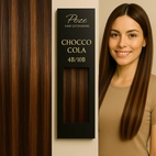 Poze Standard Äkta Löshår Clip & Go - 110g Chocco Cola 4B/10B - 50cm