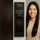 Poze Standard Clip & Go Hair Extensions - 100g Midnight Brown 1B - 40cm