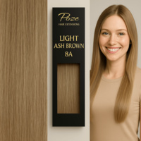 Poze Premium Keratin Extensions Light Ash Brown 8A  - 50cm - 17g